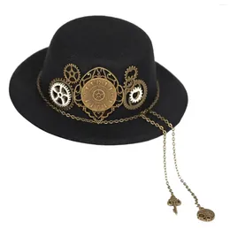 Fournitures de fête Sampony Mini Top Hat Decoration Metal Gears et Chain Costume Accessoires pour Carnival Women Fancy Dress Festival