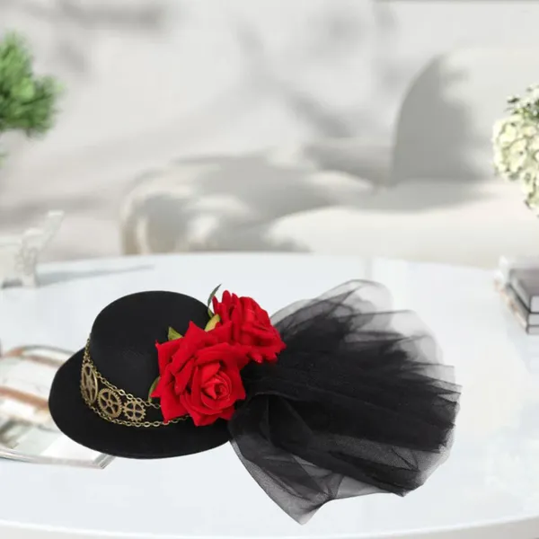 Fournitures de fête Steampunk Mini chapeau haut de forme gothique couvre-chef accessoire de coiffure pour femmes filles