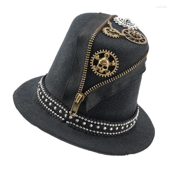Mini chapeau gothique rétro avec fermeture éclair, fournitures de fête, Steampunk, engrenages Lolita, petits Costumes d'halloween, pince à cheveux fascinante