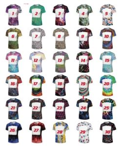 Fournitures de fête sublimation T-shirt T-shirt Transfert de chaleur Blank Bleach Shirt Flear