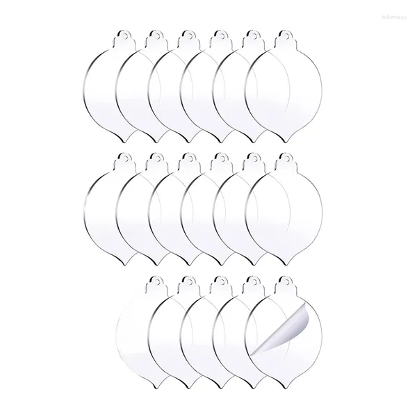 Suministros de fiesta SV-50Pcs adorno navideño acrílico en blanco transparente con agujero para manualidades DIY vacaciones