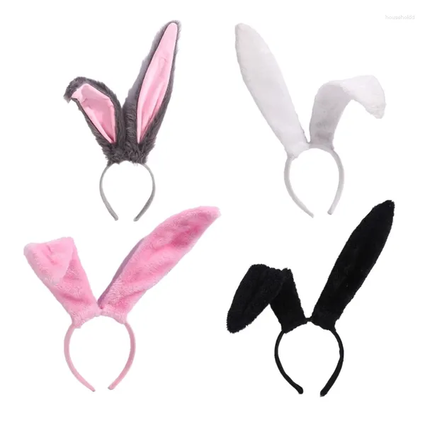 Cerceau de cheveux en forme d'oreille de lapin, fournitures de fête, support mignon, diffusion en direct, Costume de Cosplay, couvre-chef pour adolescentes, accessoire unisexe pour femmes