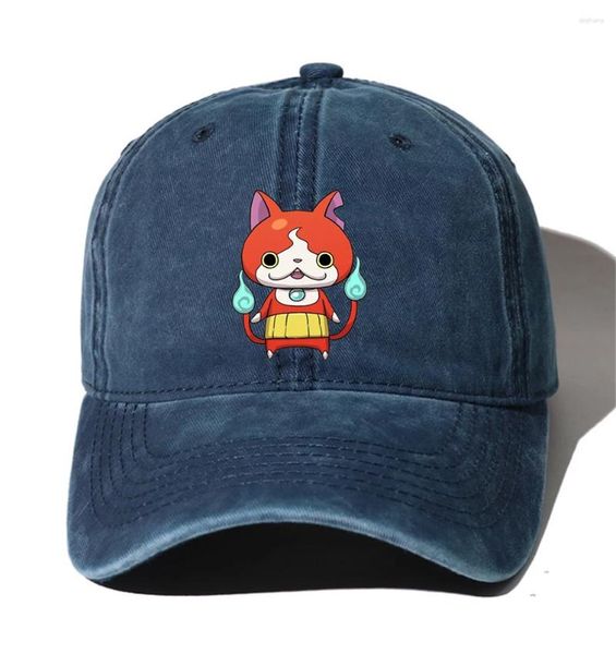 Party Supplies Teenagers Cartoon Denim Baseball Cap chapeaux Men Femmes Cowboy Hip Hop coton lavé pour Anime Yo-Kai Watch Hat