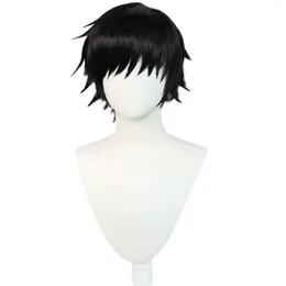 Party Supplies TOJI FUSHIGURO COSPlay Wig Black Zenin Herme résistante à la chaleur Synthétique Hair Cap Anime Men Femmes