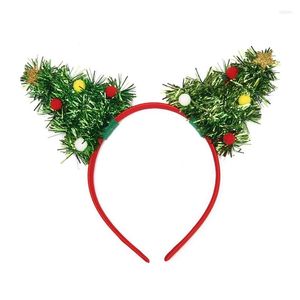 Articles de fête unisexe adulte arbre de Noël forme bandeau Festival cheveux cerceau pour Performances casque