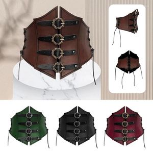 Fournitures de fête Vintage en cuir médiéval large ceinture Costume de princesse Cosplay bretelles fantaisie accessoires sangle réglable Steampunk Dress Up