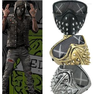 Party Supplies Watch Masks Masks Punk Rivet Mask Devil Cosplay Masquerade Half Face Costume Accessoires pour Halloween