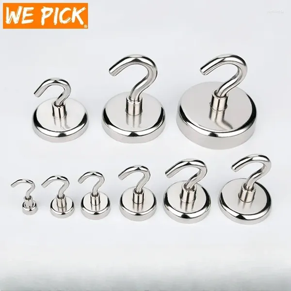 Party Supplies WEPICK 10pcs Neodyme Iron Boron Strong Magnetic Hook Aspiration Traceless Hooks E16 tasse aimant