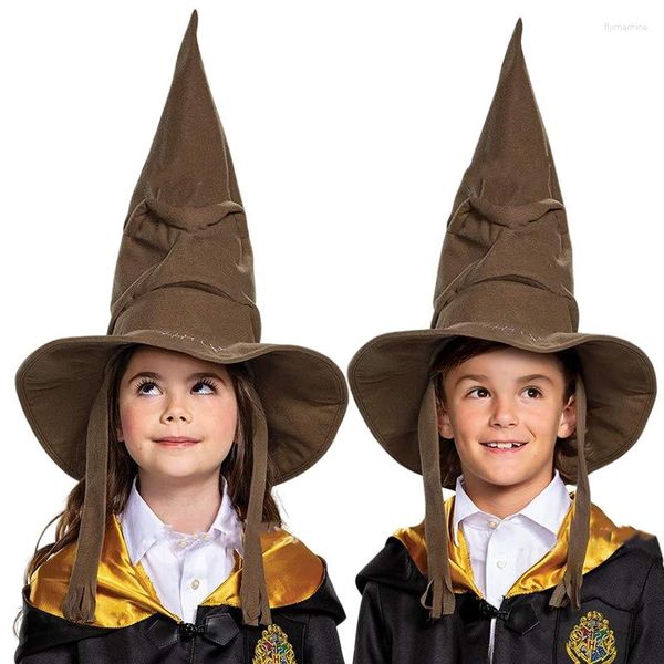 Chapeaux de sorcier de sorcière pour femmes et hommes, chapeau de tri de périphérie Vintage, accessoires d'halloween, casquettes de déguisement, accessoire de Cosplay pour garçon