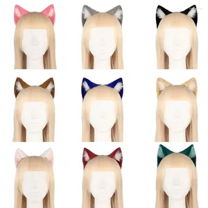 Suministros de fiesta Wolf Kitten Cosplay Headwear Sexy Headbands Animal Ear Animation Hoop for Live Show Rol Play Q1JD