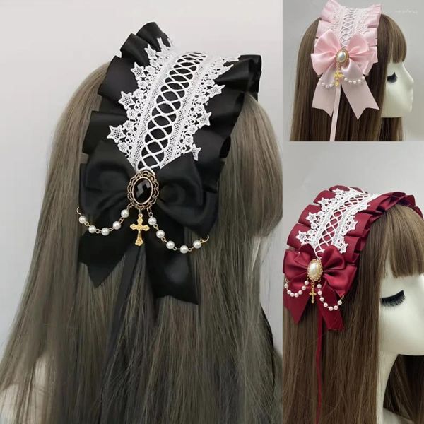 Party Supplies Femmes Gothic Lolita Wide en dentelle coiffure Maid MAINMATE