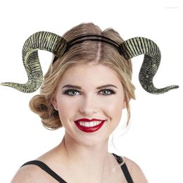 Fournitures de fête femmes hommes adultes bandeau en corne de mouton Cosplay décor pince à cheveux noël Halloween chapeaux bandeau accessoires démon mal gothique