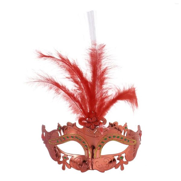 Fournitures de fête femmes Halloween masque lumineux fée Fluff coloré lumière auto-cravate mode plume accessoires Cosplay Costume accessoires