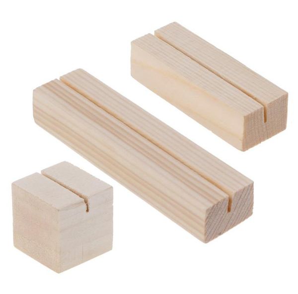 Artículos para fiestas Portatarjetas de madera Porta clips para notas Organizadores de escritorio de madera Soporte para notas fotográficas Soporte para mensajes Clips para mensajes Mesa de bar Decoración de bodas SN3052