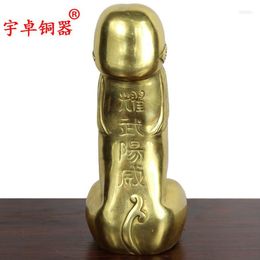 Articles de fête Yu Zhuo Bronze Cuivre Casting Handis Of Swagger Avant Les Autres Homme Penisroom Art Statue