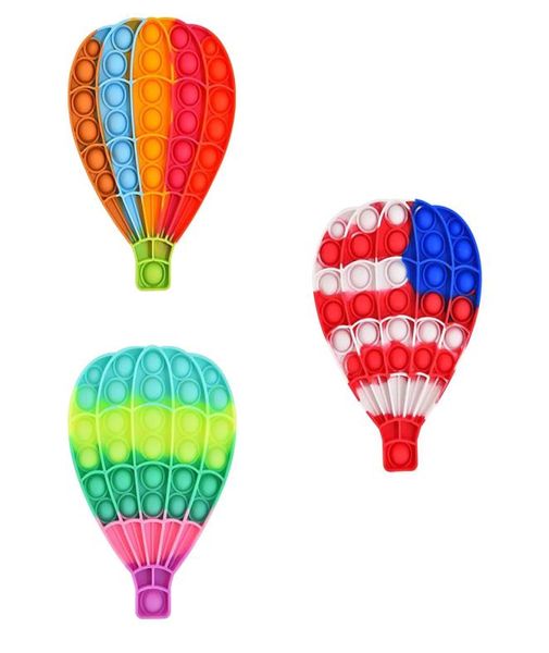 Party Supply Push ping Son jouet en forme de ballon à air chaud Sensory Squishy Toys Simple Stress Reliver Silione Bubbble per It Christmas Gift8268915