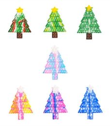 Jouets de fête Jouets de Noël Poussez ses s Coloré La forme de l'arbre Caractéristique par bulle Jouet sensoriel du bout des doigts pour les enfants Cadeaux 7611323