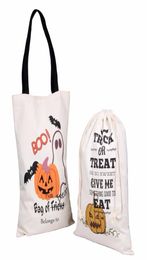 Trick Trick or Treat Pumpkin Candy Sack Halloween Spaiders Backet Horror Witch Pattern Tote Sac pour Festival886346