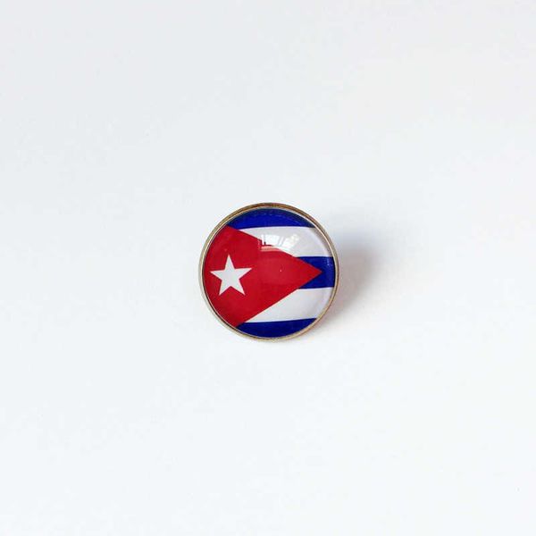 Fêtes Cuba drapeau national broche coupe du monde Football broche haute classe Banquet fête cadeau décoration cristal commémoratif métal Badge