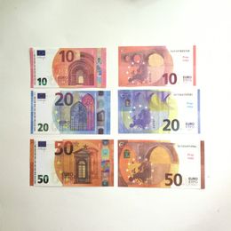 Partys Fake Money Billet de banque festif 5 10 20 50 100 dollars Euros réaliste jouet barre accessoires copie monnaie film argent Faux-billets 100 PCS PackAGR85YHM