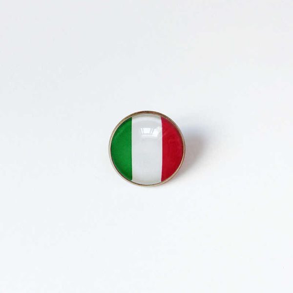 Partys Italia Broque National Broche Broche de fútbol Broche de banquete High Clase Decoración de regalos Cristal Insignia de metal conmemorativo