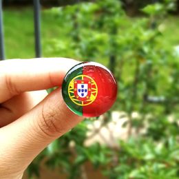 PARTYS PORTUGAL VLAG BROOCH CRYSTAL GLAS BROOCH Metal European Aziatische Nationale Vlag Broche Badge National Flag Broche Team Emblem Crystal