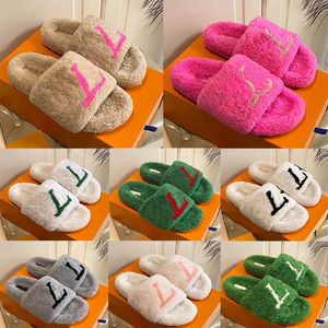 paseo confort Zapatillas de diseño de hotel de interior de lujo Furry Fluffy mujeres diapositivas para hombres mujeres Furry Fluffy Wool zapatillas de goma zapatillas de casa zapatillas de piel