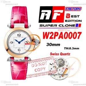 Pacha W2PA0007 Swiss Quartz Womens Watch Af 30mm Two Tone Rose Gol White Textured Cadred Deep Rose en cuir Dames Watches Lady Super Edition Reloj Mujer Puretime Ptcar