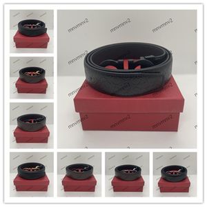 2023 Con caja Cinturón de diseñador para hombre para hombres Lujo FeRrAgAmOly Moda Cinturones de negocios Para mujer Ceinture Black Metal Hebilla Cintura Cintura Regalos de moda