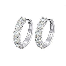 Pass Diamond Tester Oro blanco de 18 k Plata de ley 925 Vvs Moissanite Cuff Ear Rings Hoop Huggie Stud Pendientes para hombres y mujeres