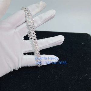 Pass Diamond Tester 8mm 10mm 13mm 15mm 925 High End Sieraden Cubaanse Moissanite Herenarmband