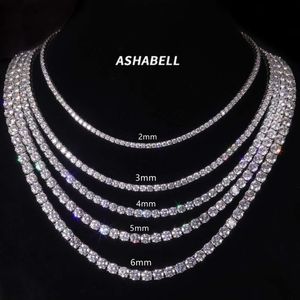 Pass Diamond Tester Cubic Zirconia Moissanite ketting 925 zilveren ketting Ice Cut Tennis voor dames of heren