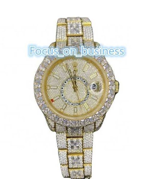 Pass Diamond Tester Custom Fashion Brand D Color VVS Iced Out Watch Moisanite Diamond Brand Bust Down Custom Wespides Fournisseur
