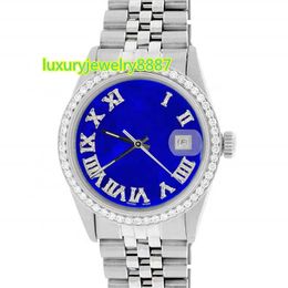 Pase el probador de diamantes moda personalizada D Color VVS reloj helado Moissanite diamante personalizado busto abajo reloj de marca de lujo
