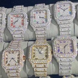 Pass Diamond Tester Custom Moissanite Watch D Color VVS Iced Out Watch Hiphop Moissanite Watch For Men