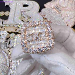 Pass Diamond Tester Custom VVS Moissanite Hip Hop Jewelry Sterling Sier Ring for Men Rings