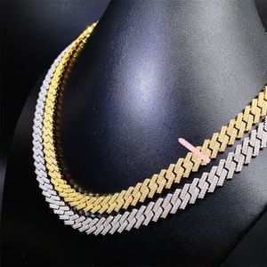 Pass Diamond Tester Iced Out Hip Hop Mannen Ketting Vvs Moissanite 8mm 10mm Cubaanse Link Chain 925 Sterling Zilver