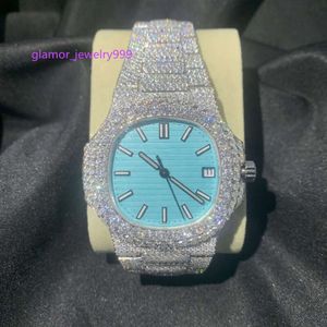 Pass Diamond Tester Iced Out Men Muñeca BLING MOISSANITE Relojes VVS Bisel Mechanical Custom Watch