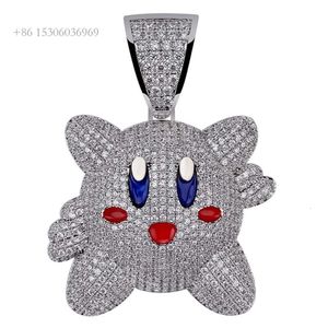 Pasar probador de diamantes fábrica de joyería Sterling Sier Iced Out Gun diseños personalizado Moissanite Hip Hop colgante de dibujos animados