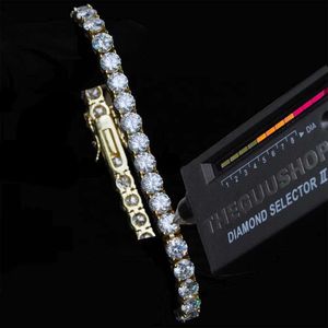 Pass Diamond Tester VVS Moissanite Iced Out Tennis Bracelet 3-6mm 925 Sterling Silver Bling Chain