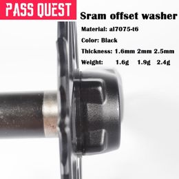 PASS Quest Gxp Offset Crank Washer 1,6 mm 2 mm 2,5 mm AL7075-T6 pour les pièces de cyclisme d'intervalle d'intervalle de manivelle SRAM