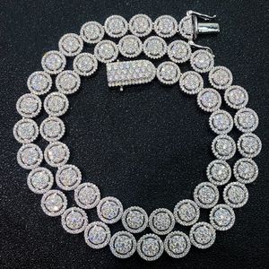 Pass Tester 10mm 18-24inch S925 Silver Gra Moissanite Cubaanse ketting Kettingen 7/8/9 inch armbanden