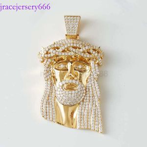 Pass Tester Sier/ 10k vaste gouden heren Diamant Jezus stuk Moissanite Iced Out Pendant for Necklace