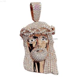 Passeer de Diamond Test Pen 14k 18k Plating Gold Fashion Jesus Hanger Hip Hop Iced Out Vvs Moissanite Diamond Hanger voor heren