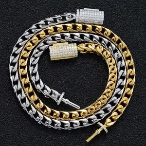 Test réussi 4mm 20-24 pouces 925 argent Sterling Moissanite chaîne cubaine collier Bracelet pour femmes/hommes beau cadeau
