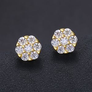 Geslaagd Test Mannen Vrouwen D Kleur 3mm Moissanite Sterling Sier Vergulde Bling Diamond Studs Oorbellen Leuk Cadeau