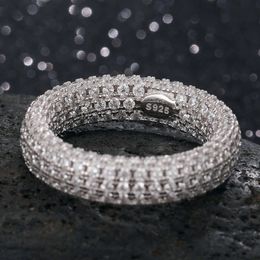 Bague en diamant Moissanite certifiée en argent Sterling 925, nouveau test réussi, tendance, pour hommes et femmes, cadeau de fiançailles, taille 7-12