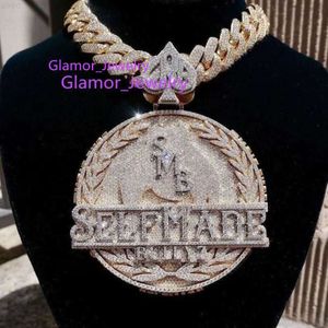 Pasa Probador de diamantes Vvs Cadena de moissanita Cadena de eslabones cubanos de moissanita Colgante Ice Out personalizado Colgante de moissanita personalizado Conjunto de moissanita con diamantes