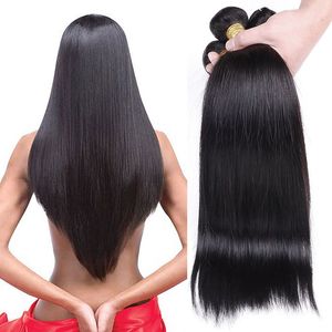 Braziliaans recht menselijk haar 3 bundels Goedkope Braziliaanse Maagd Haar Weave Onverwerkte Natuurlijke Kleur Virgin Menselijk Hair Extensions