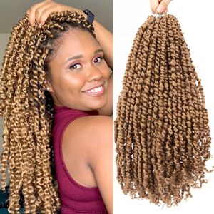 Passion Twist Hair 24 pouces pré-torsadés Passion Twist Crochet cheveux pré-bouclés crochet tresses pour femmes noires Passion Twists tressage cheveux LS01